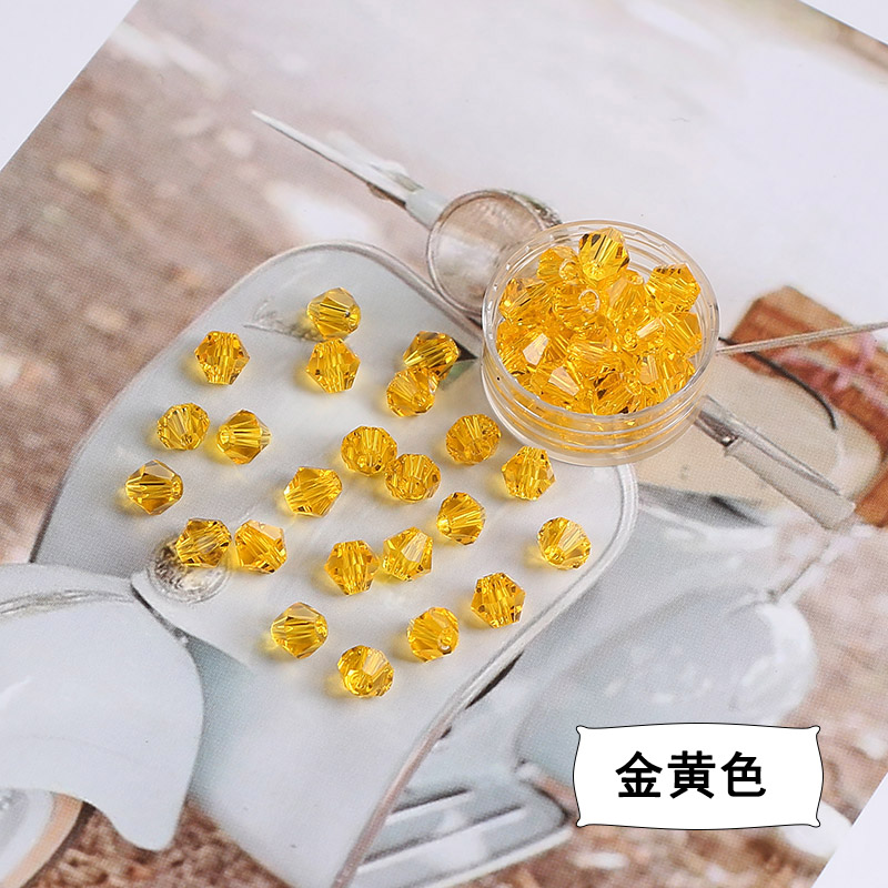 4mm菱形水晶珠子散珠子DIY手工制作尖珠串珠材料自制手链饰品配件 - 图2