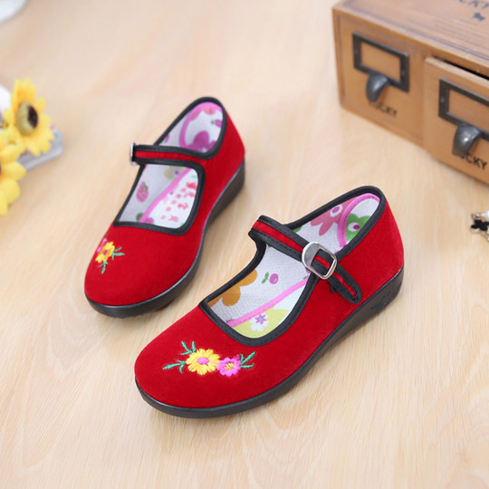 Old Beijing cloth shoes girls black children's dance shoes