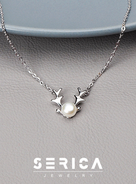 麋鹿角新年圣诞节礼物淡水珍珠