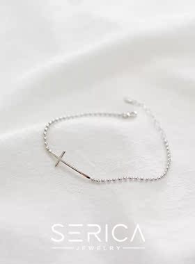 纯银气质款十字架学生礼物手环