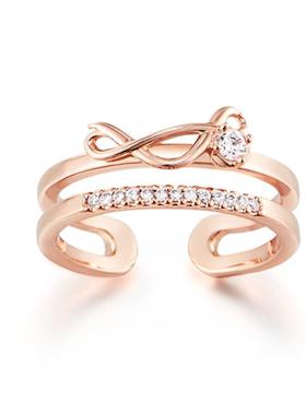 韩剧风德鲁纳李知恩镶钻戒指