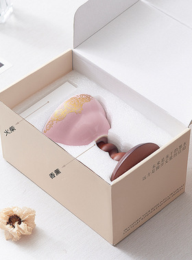 香薰蜡烛中国风无烟持久高脚杯甜品高脚碗摆件家居卧室陶瓷烛台