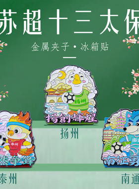 江苏十三太保苏超金属夹子冰箱贴