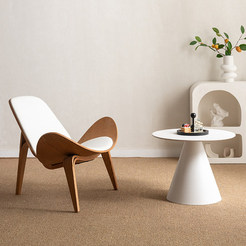 德宜客茶几客厅家用咖啡厅矮桌圆形岩板小茶桌设计师现代小圆桌子 - 图1