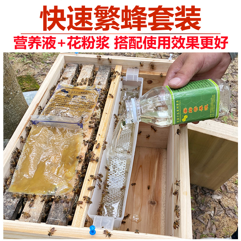 蜜蜂营养液繁蜂饲料花粉浆蜂粮中蜂喂蜂专用工具养蜂用品百朵千从