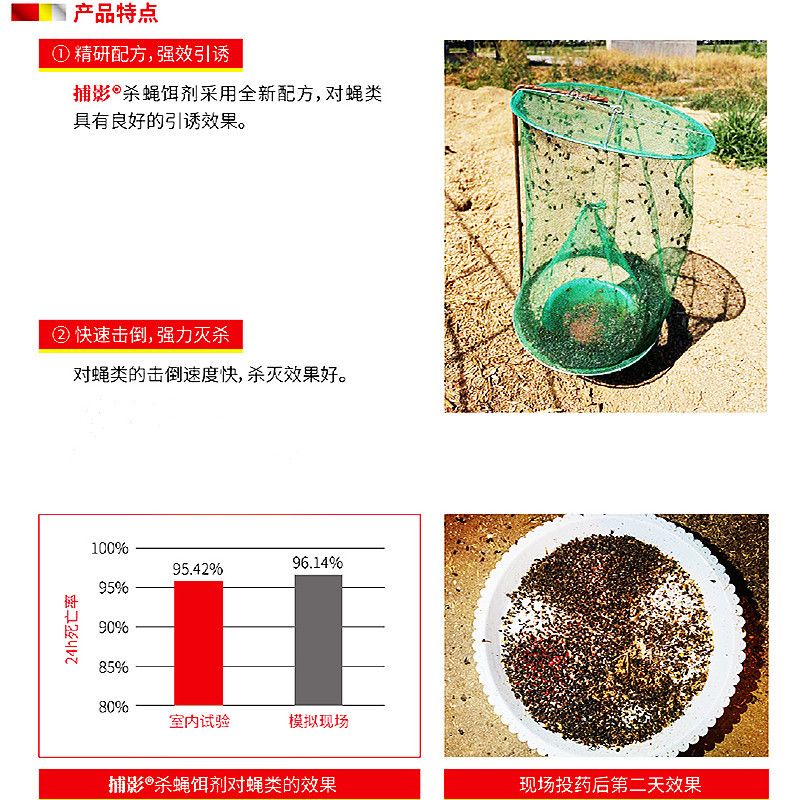 捕影苍蝇药养殖场大面积消杀家用室内外畜牧驱除灭诱长效杀蝇饵剂-图1