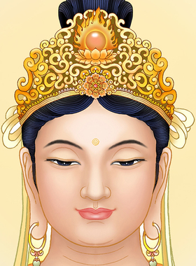 佛像挂画结缘地藏王观音菩萨文殊普贤画像佛堂供奉丝绸卷轴画包邮