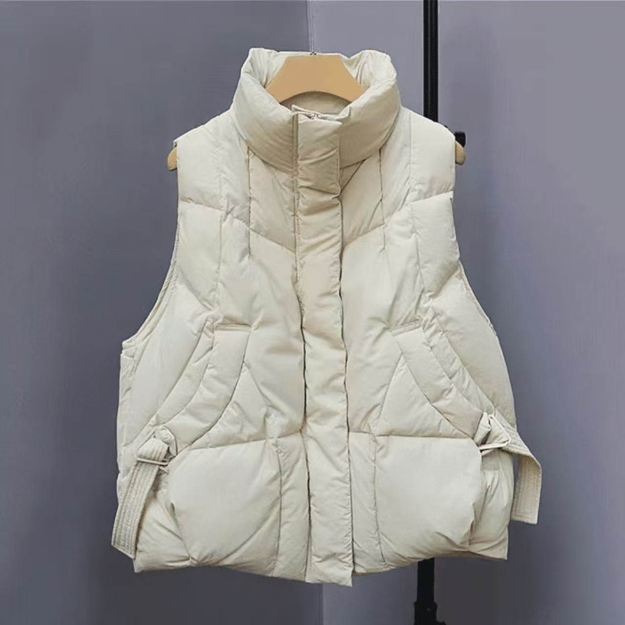 棉衣外套女冬季新款女短款棉马夹羽绒棉白色小个子棉马甲背心宽松,淘宝优惠券,粉丝福利购,淘宝优惠卷