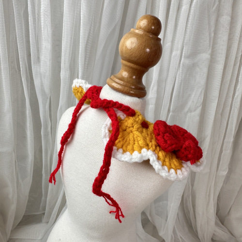 宠物新年项圈狗狗猫咪口水巾虎狮围脖围嘴泰迪比熊毛线针织项圈,淘宝优惠券,粉丝福利购,淘宝优惠卷