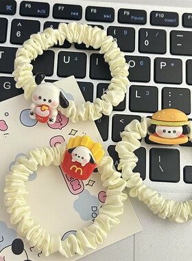 卡通可爱麦当劳打工帕恰狗发绳