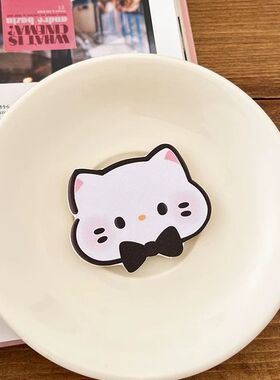 F1270甜美兔子刘海贴可爱少女棉花糖猫碎发贴魔术贴无痕发饰发夹