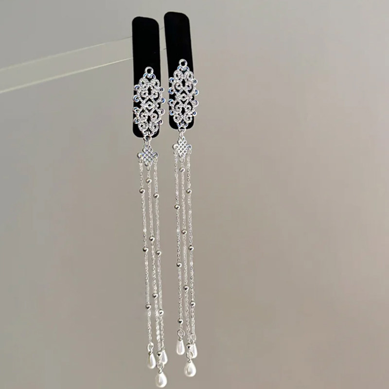 HEY TAO新中式银色长流苏发夹女民族风发饰高级感侧边刘海夹头饰,淘宝优惠券,粉丝福利购,淘宝优惠卷