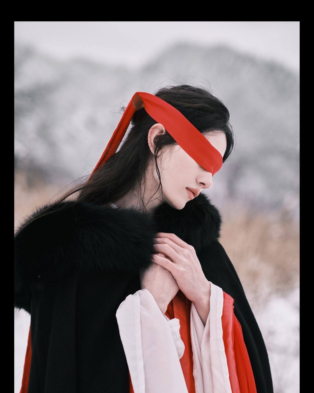 斗篷汉服女加绒加厚中国风大毛领保暖毛呢披肩外套披风秋冬款年会,淘宝优惠券,粉丝福利购,淘宝优惠卷