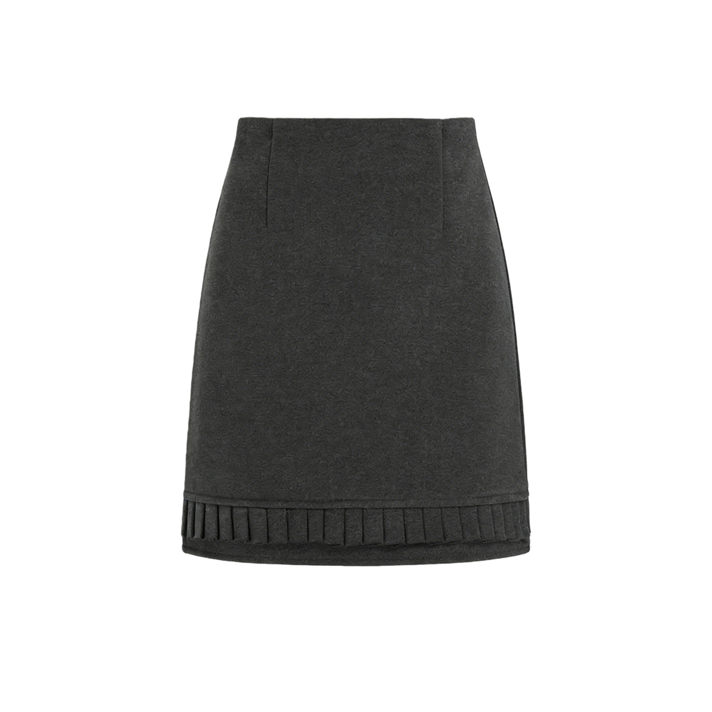 灰色毛呢半身裙女秋冬季小个子高腰A字短裙设计感百褶花边包臀裙,淘宝优惠券,粉丝福利购,淘宝优惠卷