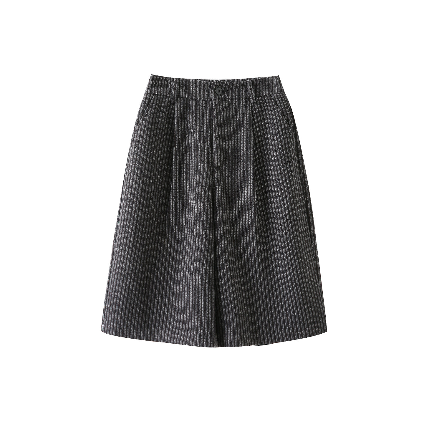 复古条纹五分裤女秋冬季宽松休闲毛呢中裤小个子气质百搭阔腿靴裤,淘宝优惠券,粉丝福利购,淘宝优惠卷