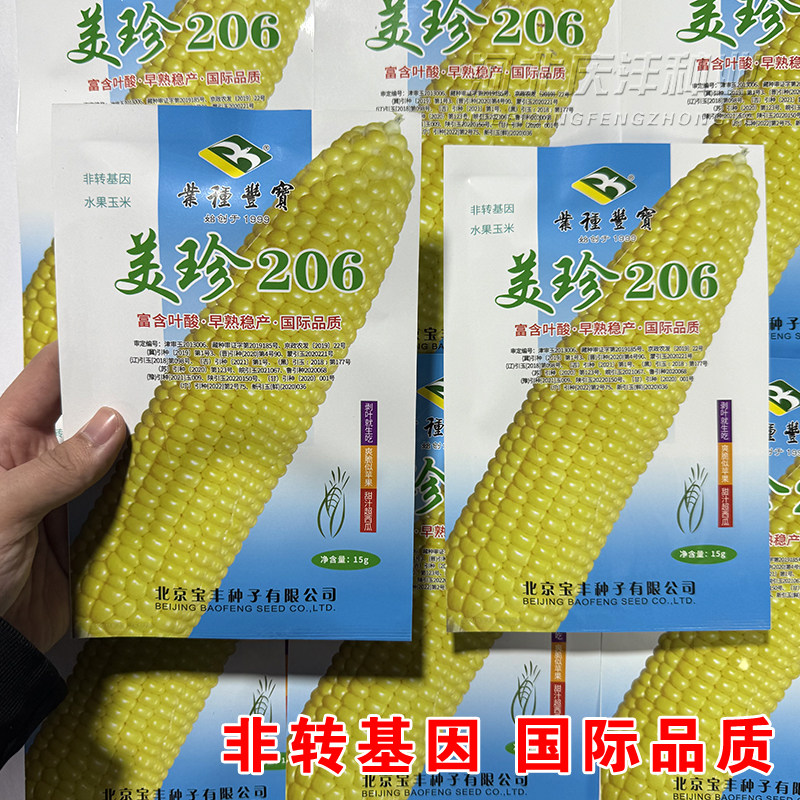 超甜水果玉米种子生吃甜脆无渣美珍206非转基因水果玉米种子籽甜,淘宝优惠券,粉丝福利购,淘宝优惠卷