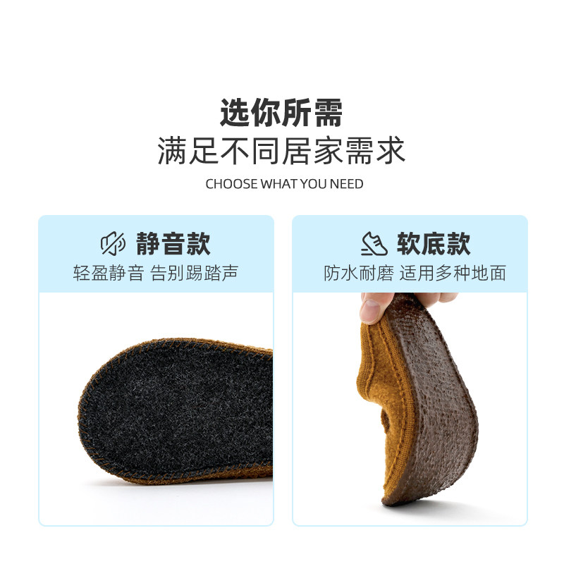 小茸亲子鞋儿童室内鞋卡通小熊纯羊毛家居鞋静音软底棉拖鞋地板鞋,淘宝优惠券,粉丝福利购,淘宝优惠卷