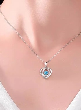 跳动的心项链女款2025新款日常百搭锁骨链配裙子高级感轻奢小众