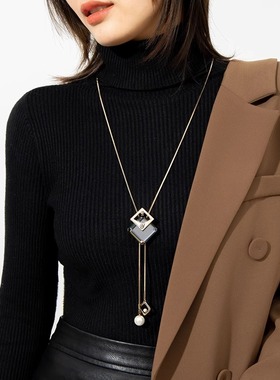 流苏链大气高档高级感长款装饰项链女款2025新款毛衣日常配饰挂件