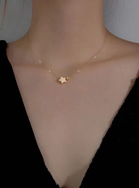 日常百搭星星项链女潮小众设计感