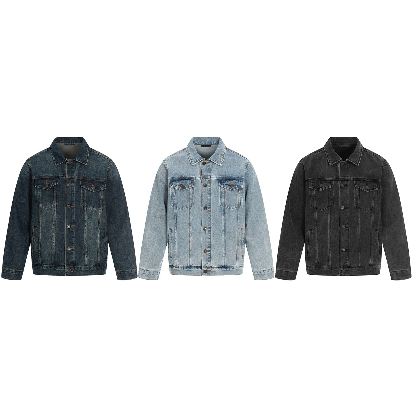 BurnBro美式复古街头牛仔外套男女基础款cleanfit翻领夹克外套潮,淘宝优惠券,粉丝福利购,淘宝优惠卷