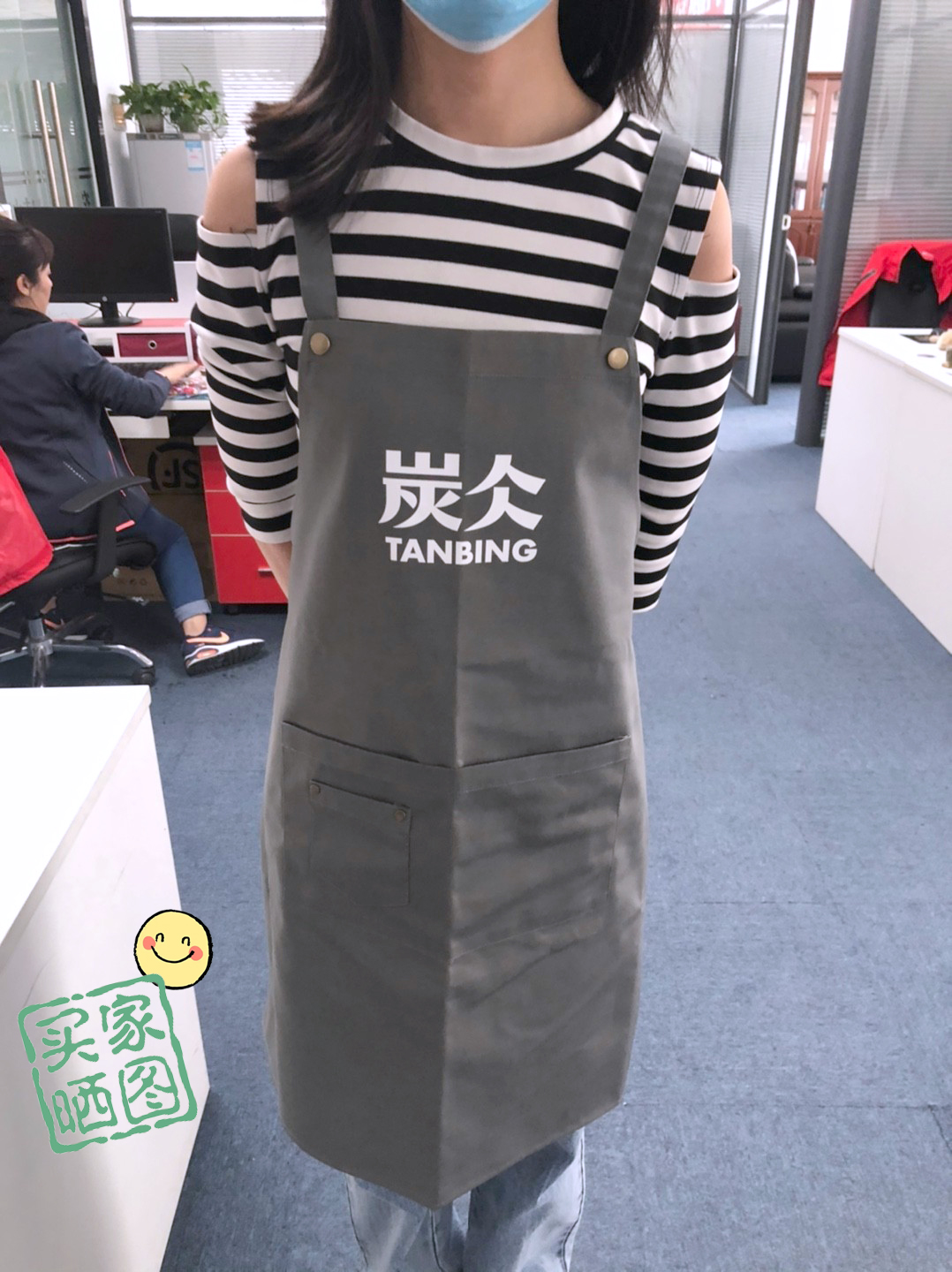 高端围裙定制logo印字花艺美甲奶茶烘焙厨房餐饮专用帆布工作服女-图1