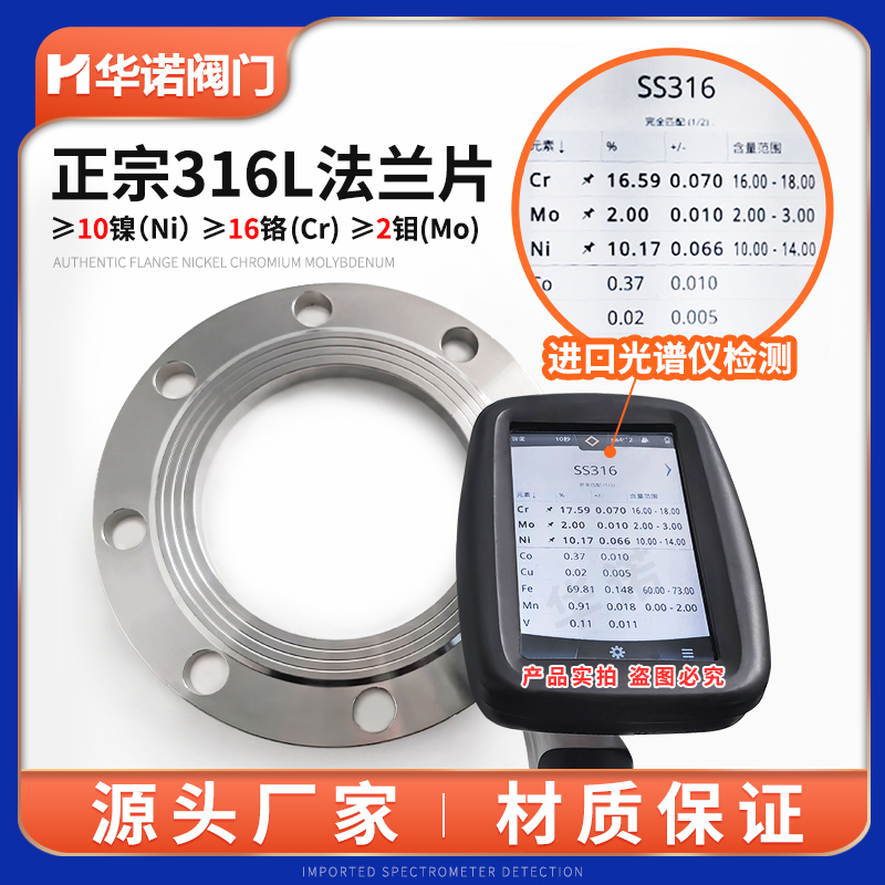 316L不锈钢法兰片PN10化工部HG20592国标GB9119PN16平焊法兰DN50 - 图0