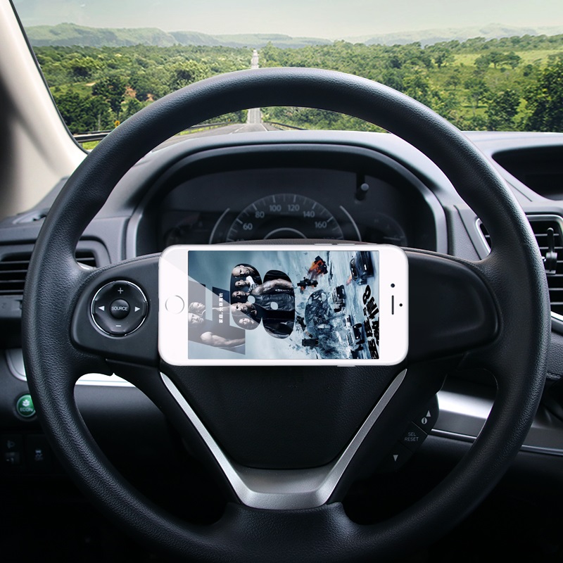 手机车载支架全新新款吸盘式导航方向盘手机机支架方形磁吸粘贴式 - 图1