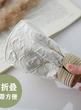 大檐防晒空顶帽女夏季防紫外线遮脸无顶休闲太阳帽户外出游沙滩帽