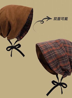 美式小众废土堆堆帽包头帽月子帽显脸小辣妹帽子男女春夏时尚薄款