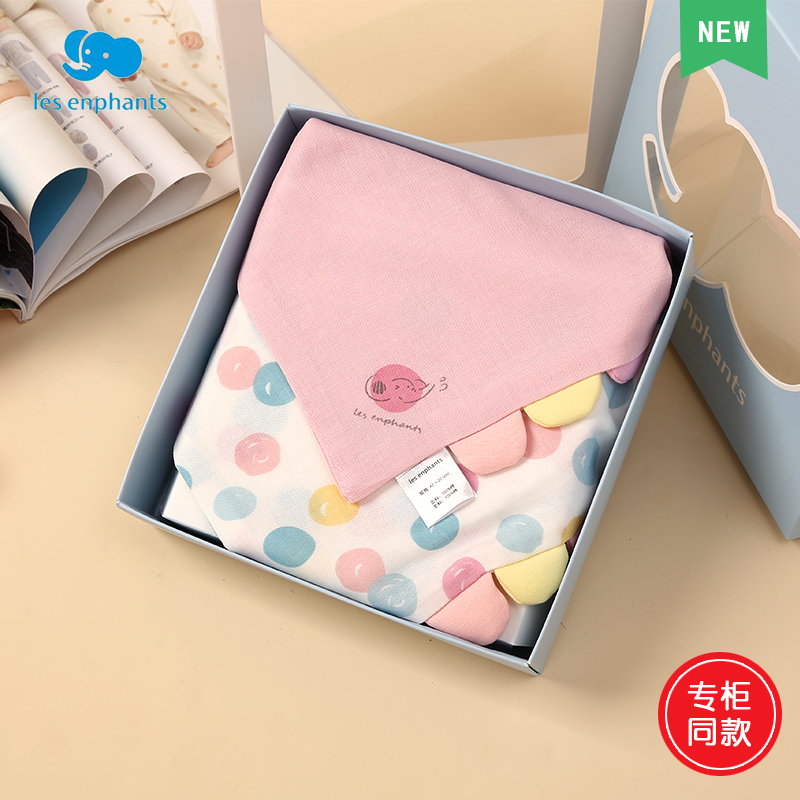 Lai Ying Fang gauze triangle baby saliva towel gift box