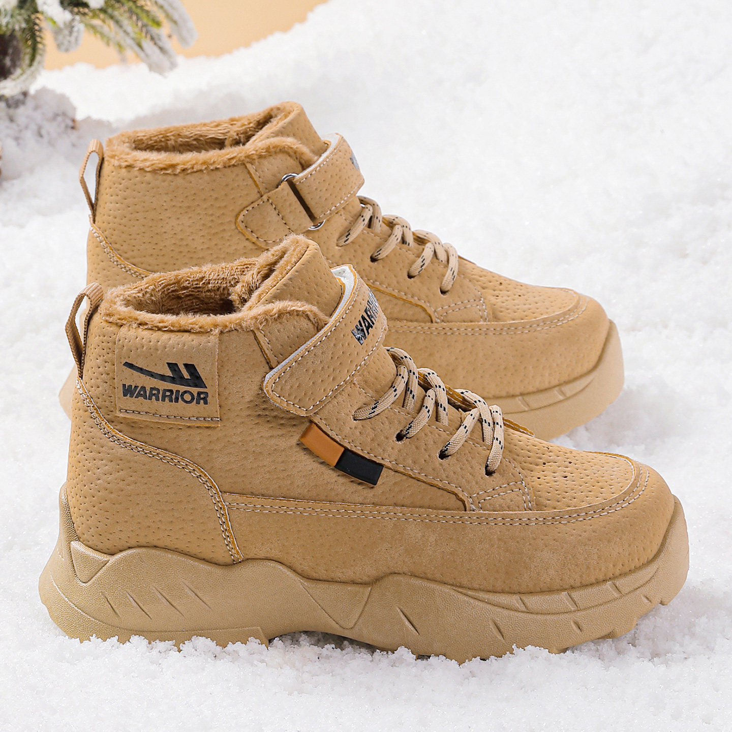 回力官方旗舰店男童加绒棉靴儿童高帮马丁靴皮面防滑棉鞋保暖冬鞋,淘宝优惠券,粉丝福利购,淘宝优惠卷