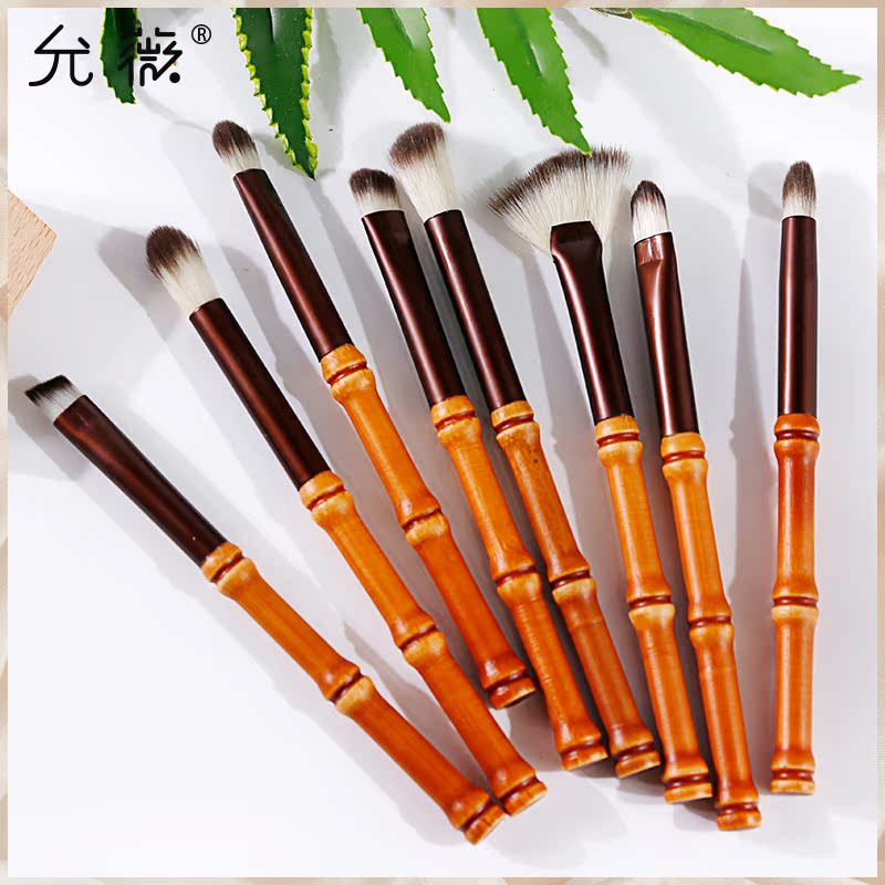 允薇旗舰店允薇化妆刷套装12支竹逸古风眼影刷彩妆刷散粉刷腮红刷全套工具2