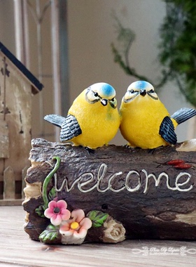 田园风森林系复古做旧仿真欢迎牌