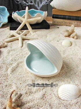 海声外单陶瓷地中海风贝壳白瓷