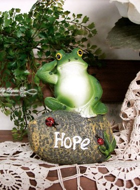 工艺青蛙田园风森林系装饰摆件