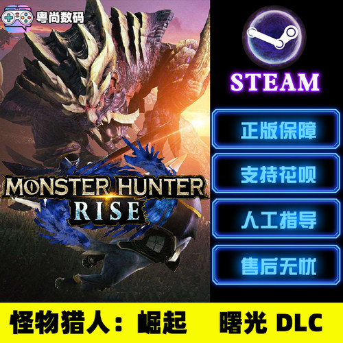 PC中文正版 Steam游戏怪物猎人崛起 MONSTER HUNTER RISE曙光DLC激活码cdkey动作狩猎合作-图0