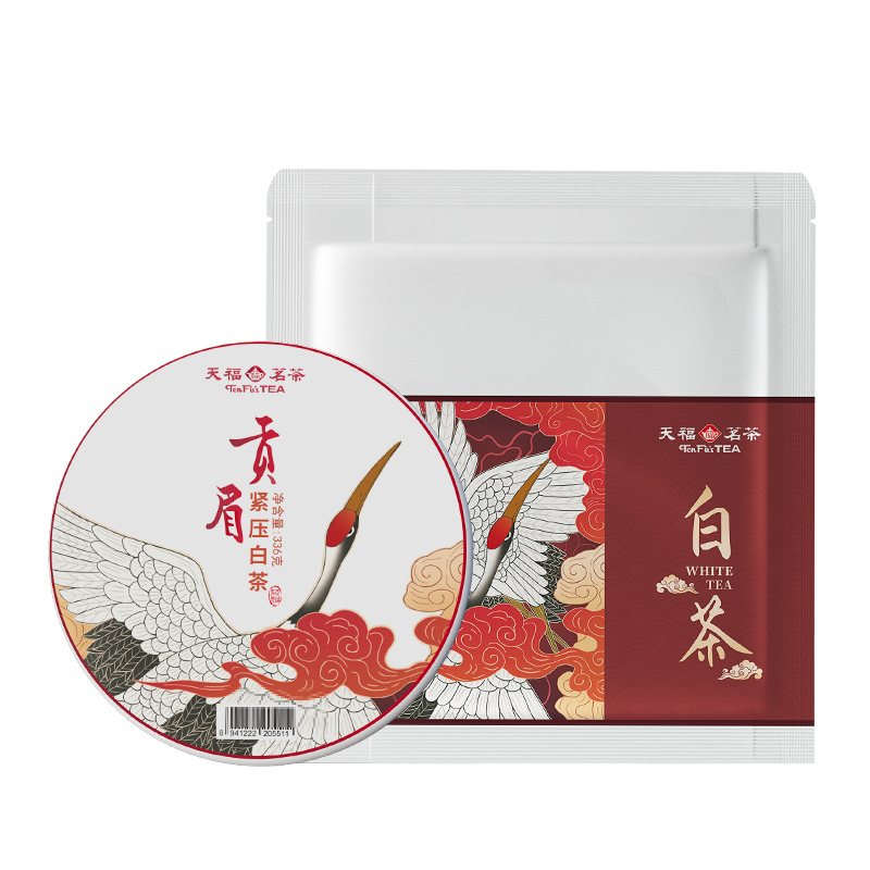 买1发2 天福茗茶玄鸟呈祥贡眉白茶 福鼎茶叶馈赠亲朋茶礼336g - 图3