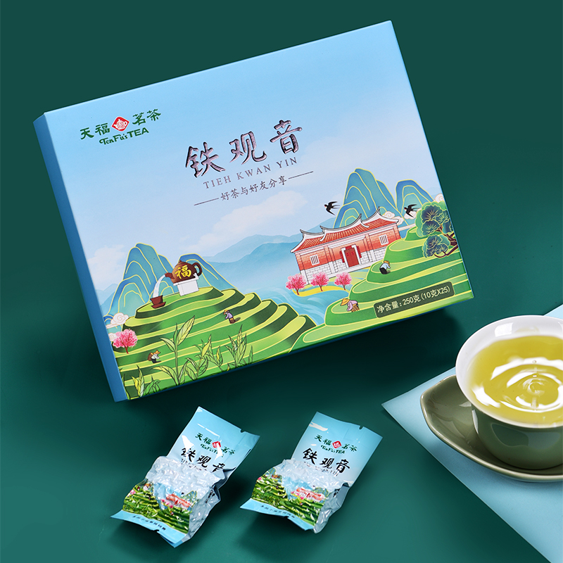 天福茗茶 安溪铁观音 清香型乌龙茶 铁观音250g 2024新茶春茶