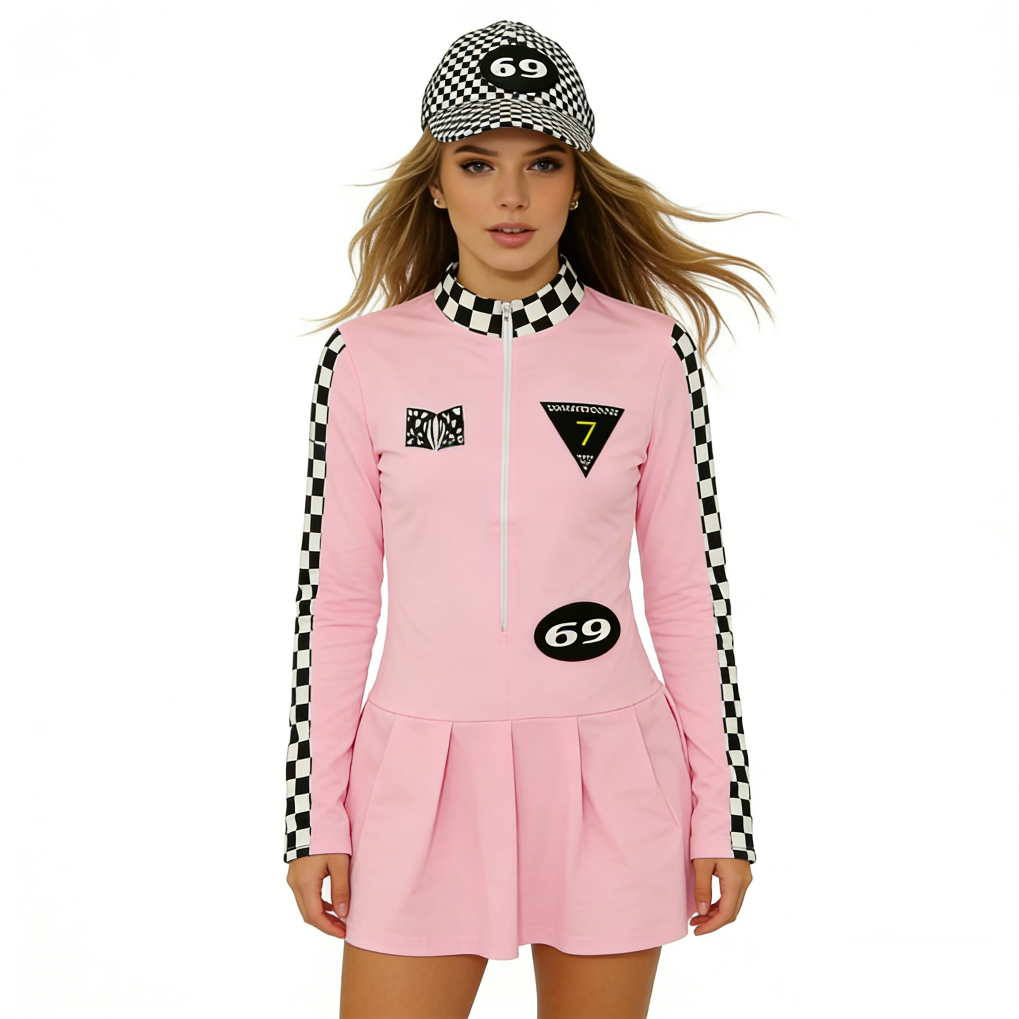 赛车比赛运动啦啦队服足球宝贝套装万圣节cos服机车表演服舞台装,淘宝优惠券,粉丝福利购,淘宝优惠卷