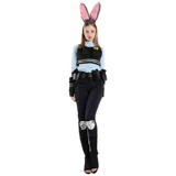 Хэллоуинская девочка Crazy Animal City Cosplay Clothing Аниме кролика Антропоморфная одежда Джуди