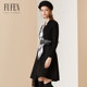 FUFEN福芬早秋新款外套羊毛单排扣通勤女中长款毛呢大衣DY-14029