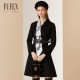 FUFEN福芬早秋新款外套羊毛单排扣通勤女中长款毛呢大衣DY-14029