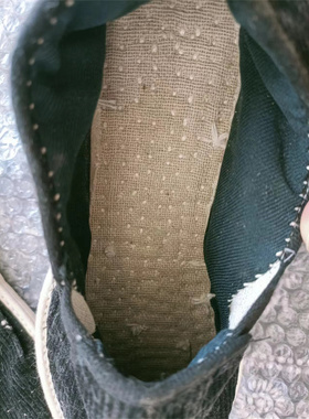 怀旧老物件老布鞋男款千层底旧布鞋纯手工老式布鞋黑鞋子复古摆件
