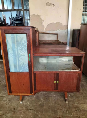 8090年代老物件老旧家具书桌复古怀旧衣橱衣柜民宿装饰摆件道具