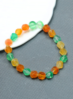 玛瑙多宝多棱手串男女情侣玉髓