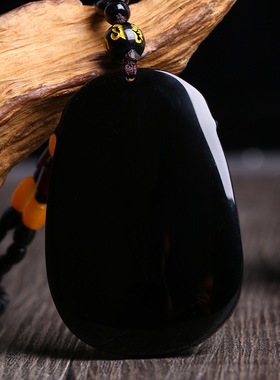 情侣黑曜石双貔貅吊坠