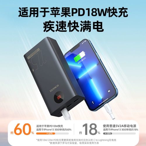 Huawei, xiaomi, apple, вместительный и большой дорожный портативный блок питания с зарядкой, совместимый мобильный телефон, быстрая зарядка 5W, официальный флагманский магазин