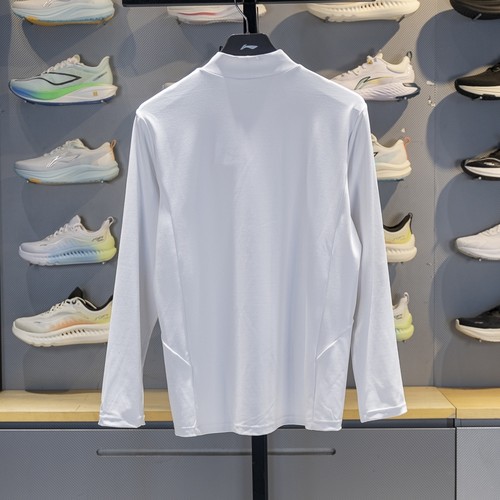 李宁长袖T恤男子2025秋季新款团购系列半高领休闲百搭卫衣ATLV349 - 图0