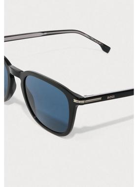 代购Hugo Boss男士太阳镜防紫外线遮光偏光护眼方形黑色塑料材质